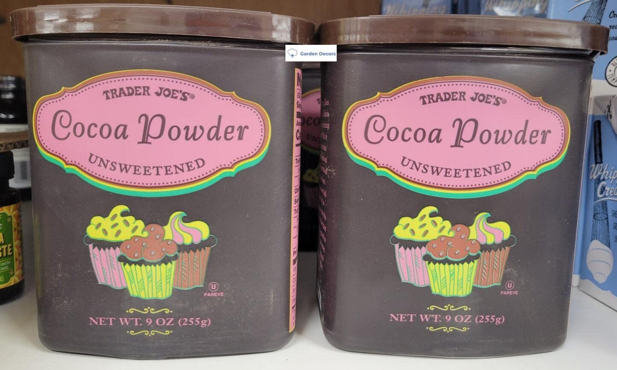 Trader Joes Cocoa Powder Unsweetened 9oz 255g (Two Tubs)