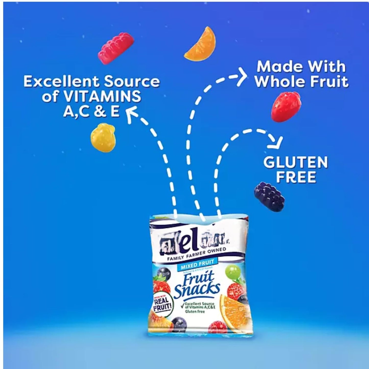 Mixed Fruit Snacks, 0.8 oz Pouches, 90 Count (1 Pack)