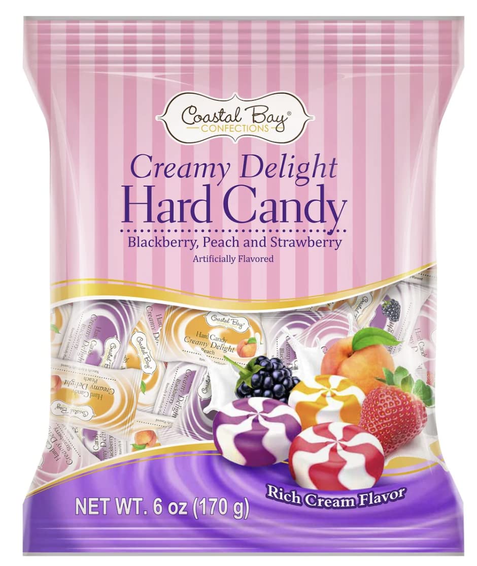 Coastal Bay Creamy Delight Hard Candy 6 Oz Bag (2 Bags 12 Oz Total)