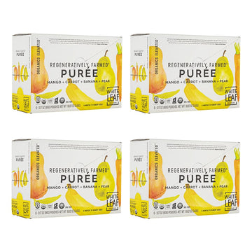 White Leaf Provisions Organic Baby Food Pouches - USDA, GMO & BPA Free Squeezable Toddler Snacks - 24 x 90 grams (24 Pouches, Ma