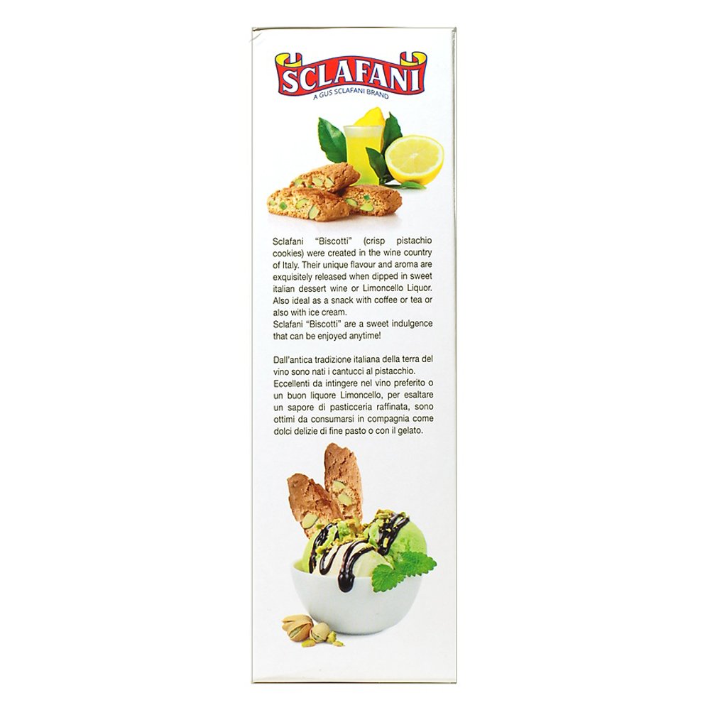 Biscotti Cookies 6.35 Oz (180 Grams) Boxes (12 Pistachio)