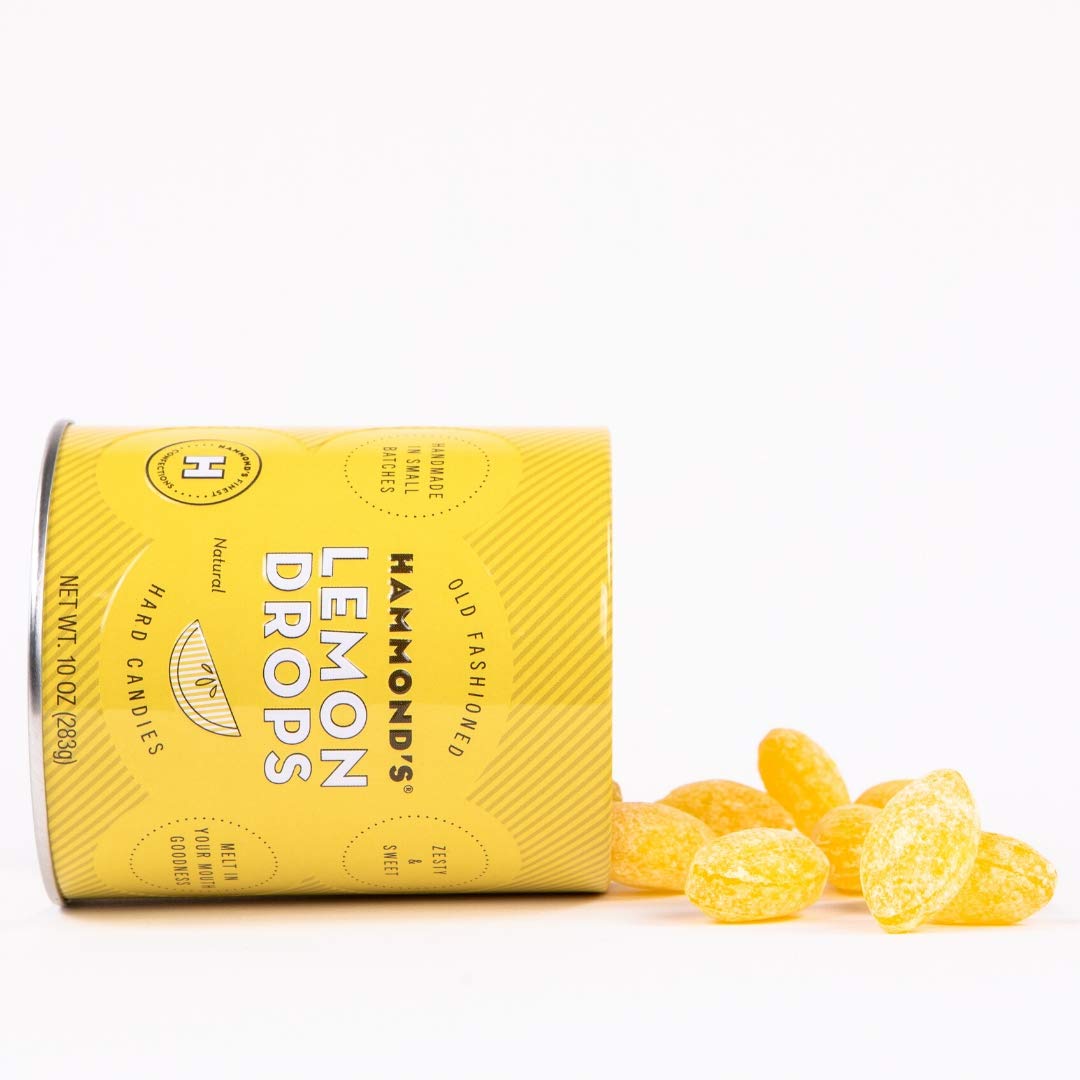 H Nd’S Candies - Old Fashioned Lemon Drops - 2-10 Ounce Tins, Natural Lemon, Handmade In Small Batches And Frosted In Sugar, Handcrafted In The Usa