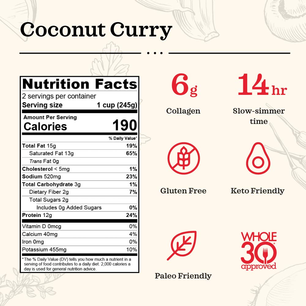 KETTLE & FIRE Coconut Curry Chicken Bone Broth, 16.9 OZ, Packaging may vary