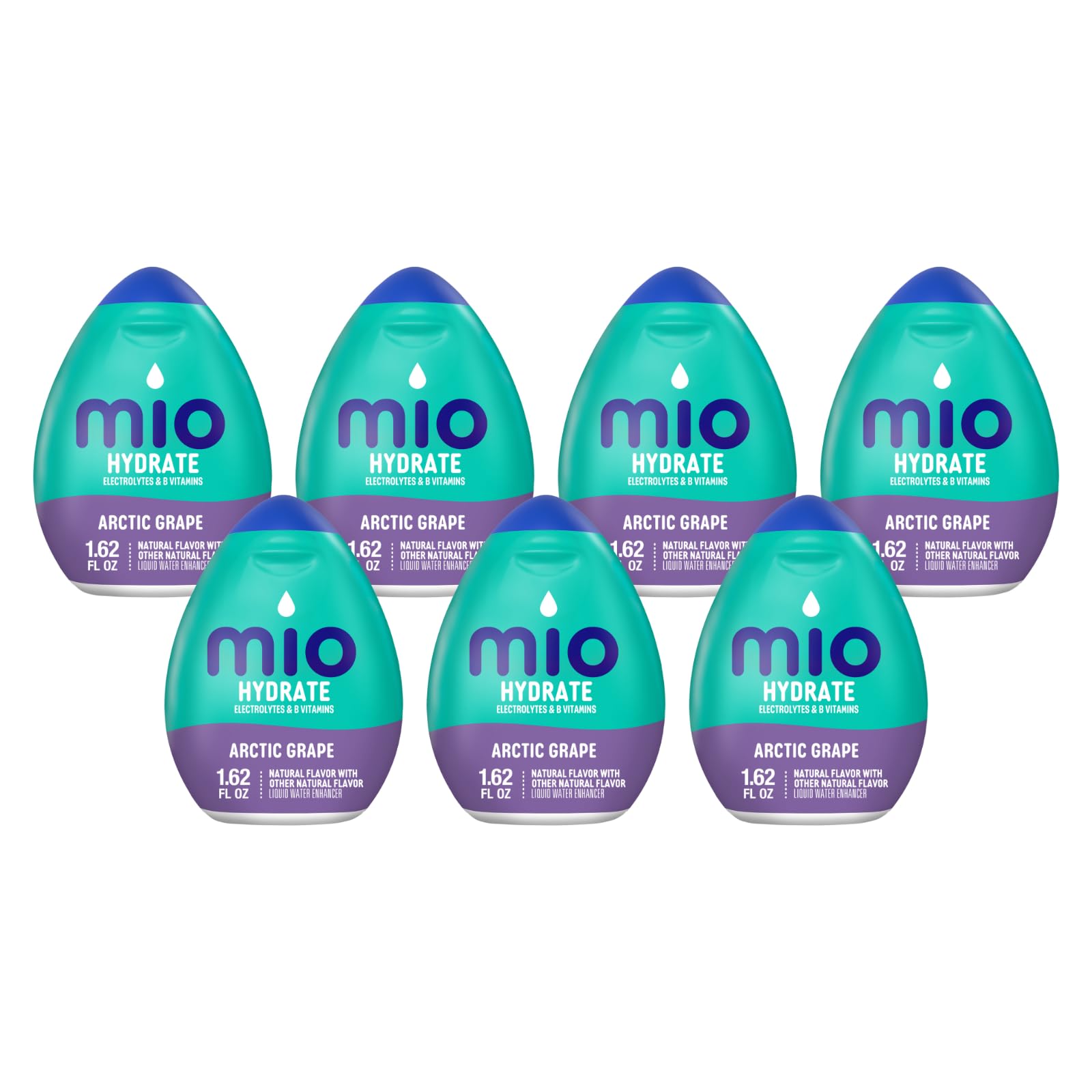 Mio Sport Liquid Water Enhancer, Arctic Grape Flavor, 1.62 Fl Oz, Pack of 7