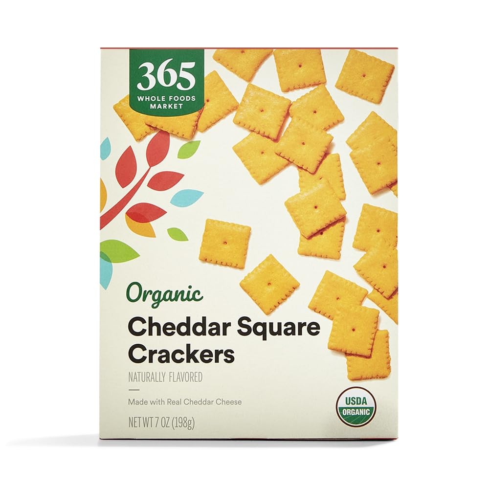 365 by Whole Foods Market Organic Cheddar Squares, 7 Oz, Pack of 1