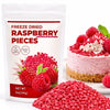 5oz Freeze Dried Raspberries Pieces - No Sugar Added, 100% Real Crunchy Raspberries, Natural Fruit Snack for Kids & Adults, Non-