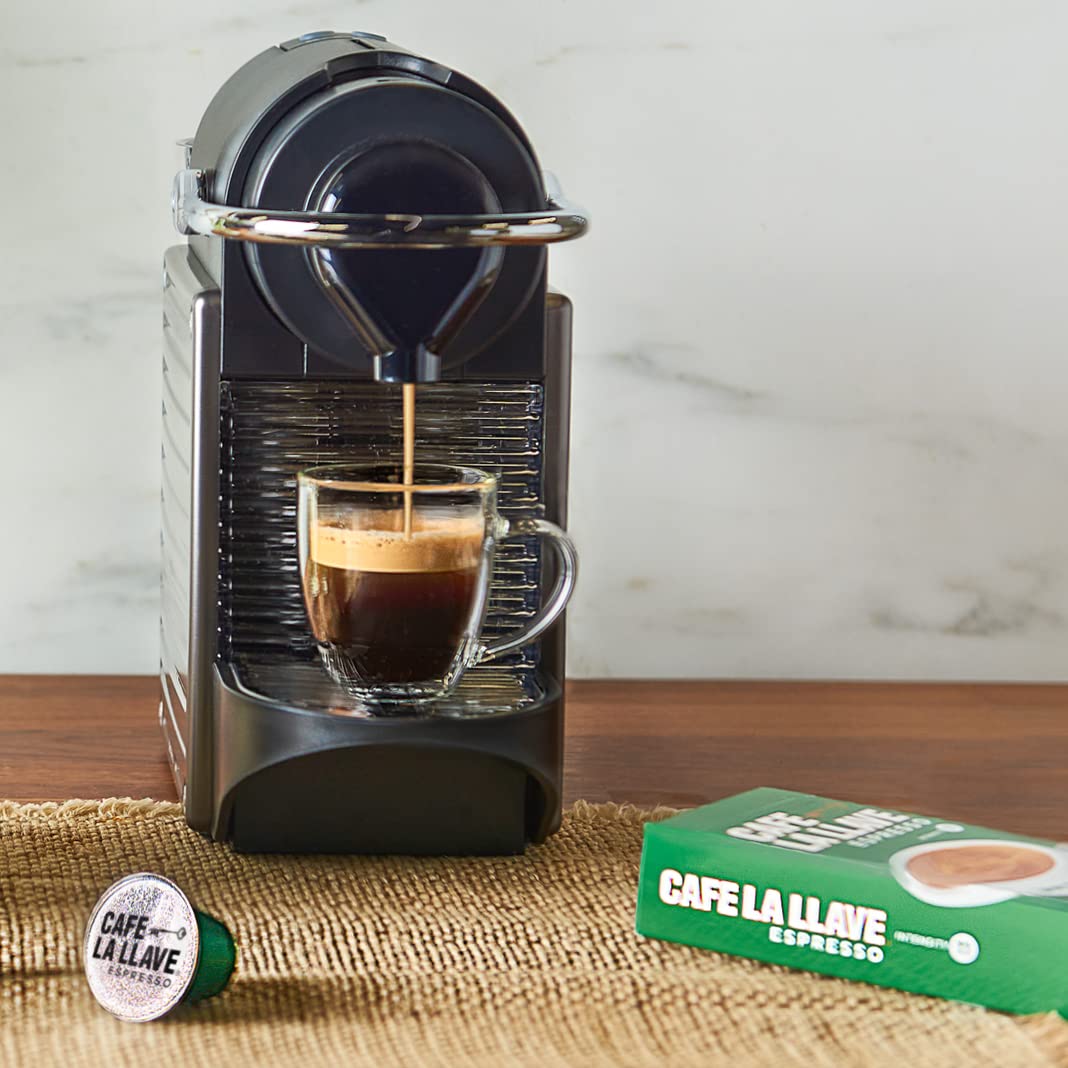 Cafe La Llave Decaf Espresso compact pieces - 80 Count, Intensity 11, Recyclable Coffee Pods for Nespresso Original malt-inspired
