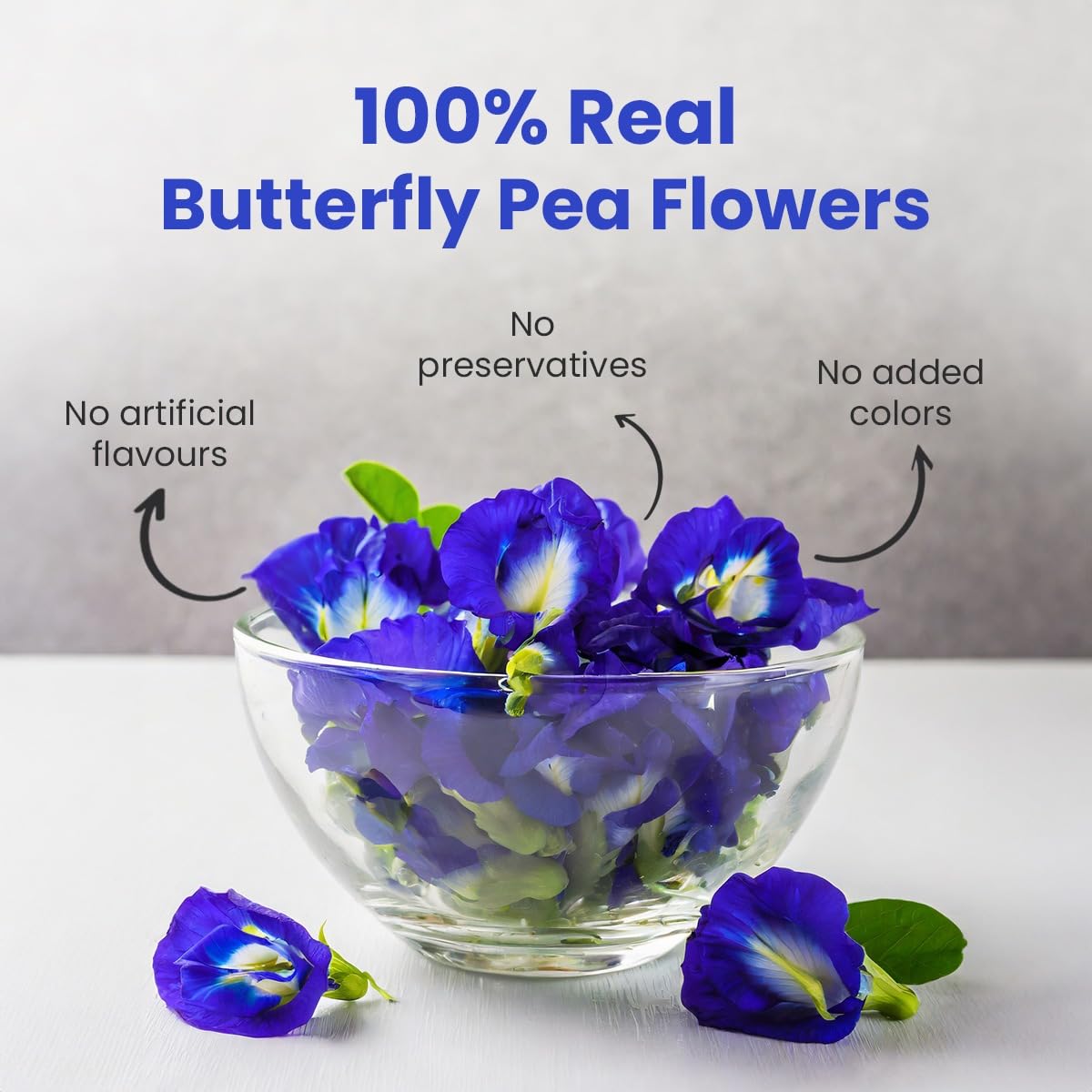 BLUE TEA Butterfly Pea Flower Herbal Tea - Caffeine-Free, Vegan, Non-GMO - 0.70 Oz (Pack of 2) - PET Jar Packaging