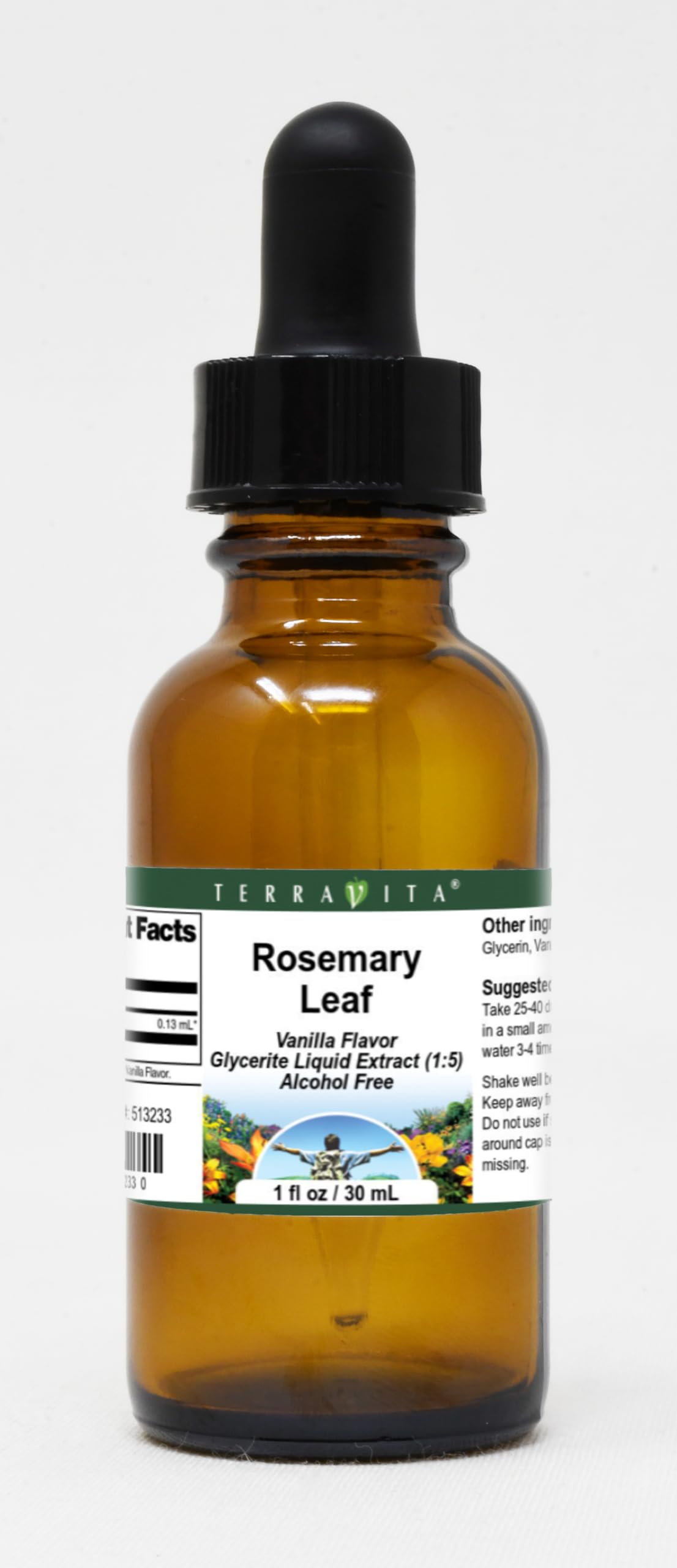 Rosemary Leaf Glycerite Liquid Extract (1:5) - Vanilla Flavored (1 oz, ZIN: 513233)