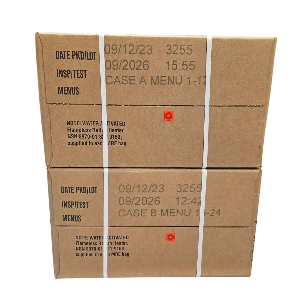 EPIDEMIC PROOF Genuine USGI MRE - BBQ Shredded Beef, Inspection Date 01/2026 or Newer, Includes Entree, Snacks, Dessert, Drink Mix