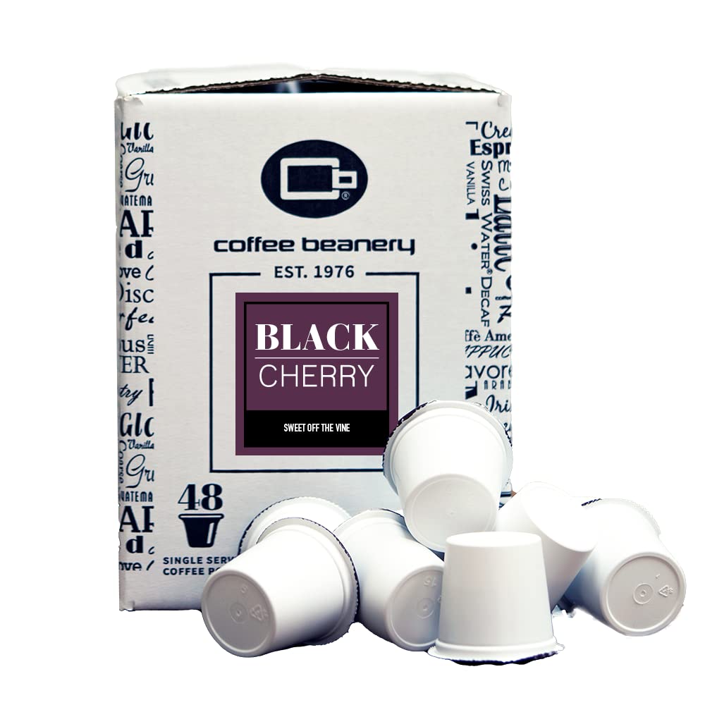 Coffee Beanery Black Cherry Coffee Pods - Medium Roast, 48ct Pack