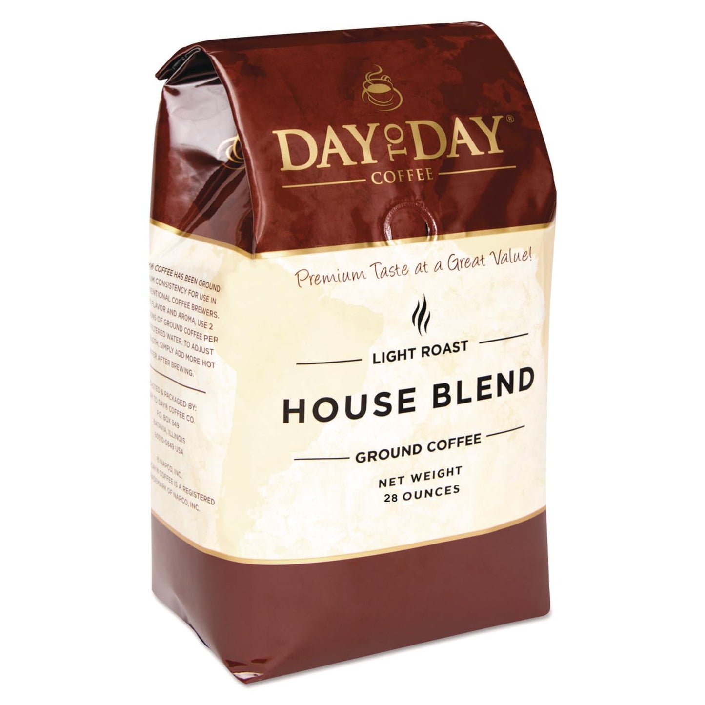 Day to Day Coffee 100% Pure Coffee, House Blend, Ground, 28 Oz Bag