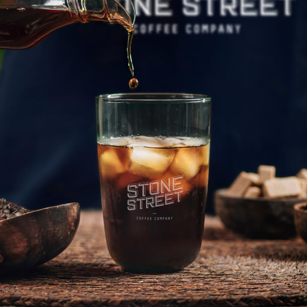 Stone Street Coffee Cold Brew, Dark Roast, Whole Bean, High Caffeine, 32 oz