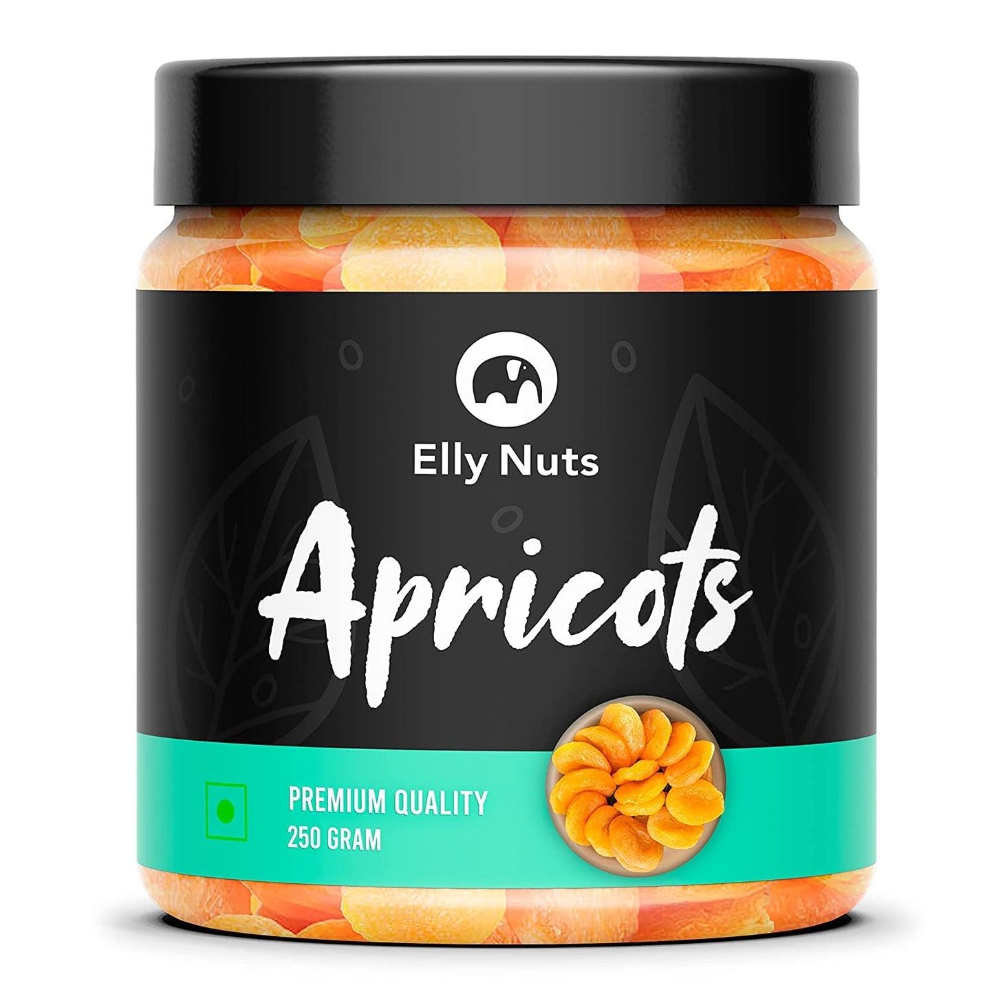 Elly Nuts Dried Apricot Dry Fruits 250 gms, Dried Apricot Soft and Big Size Khumani [Jar Pack] Apricots with Jar |apricots witho