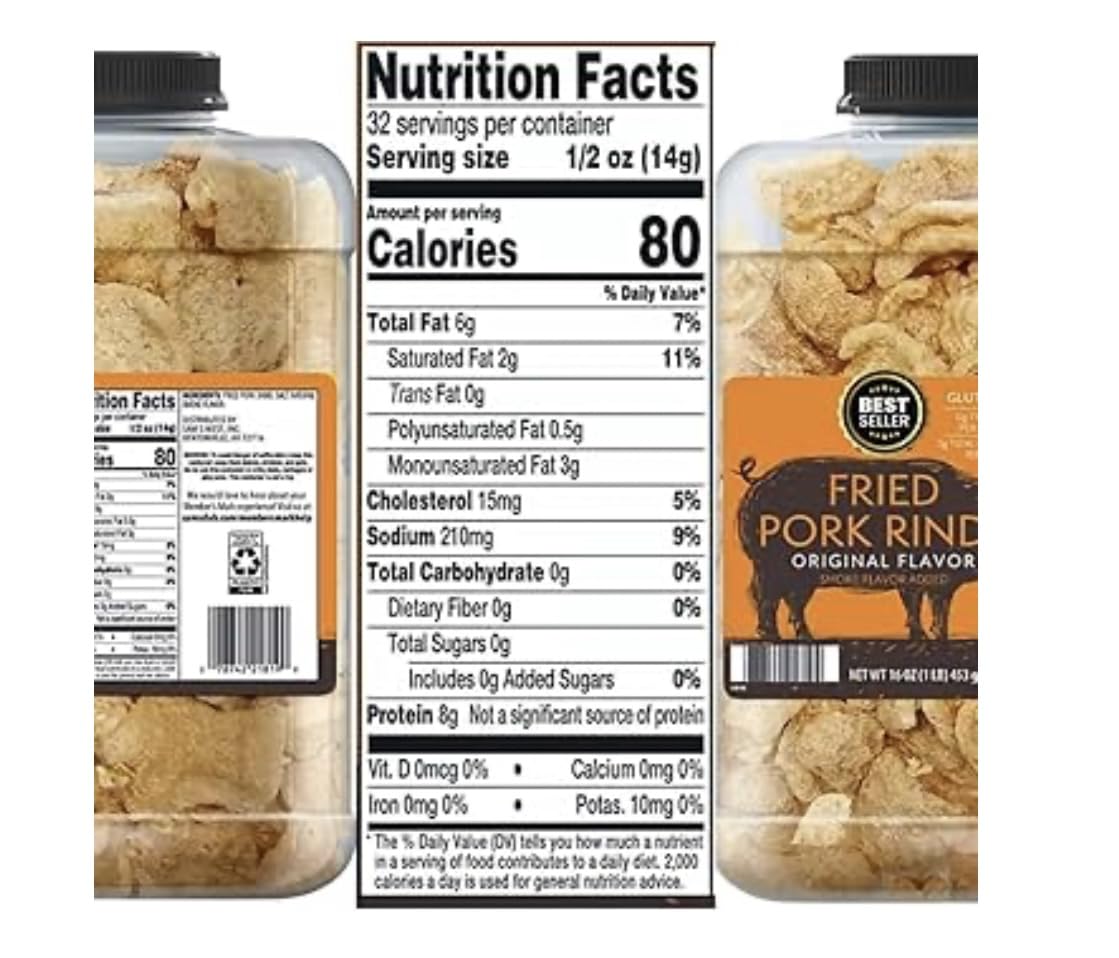 MemberMark Original Fried Pork Rinds, 16 oz Jar