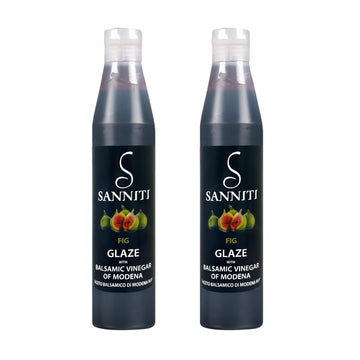 Sanniti Italian Balsamic Vinegar Fig Glaze, 12.9 Ounce (Pack Of 2)