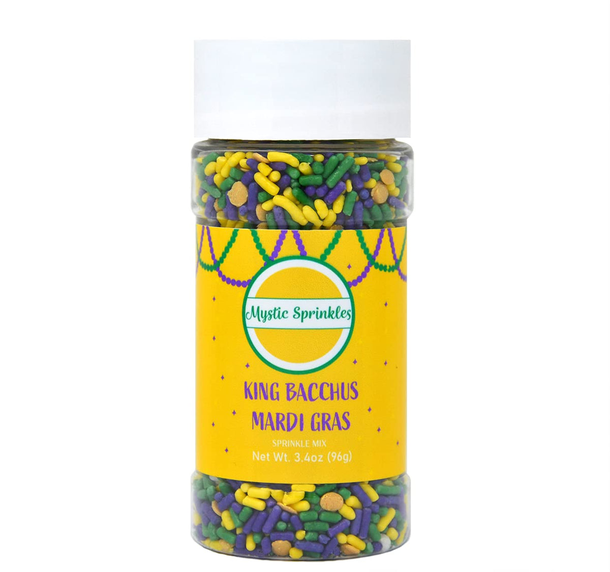 Mystic Sprinkles Mardi Gras Sprinkle Mixes (King Bacchus Sprinkle Mix)