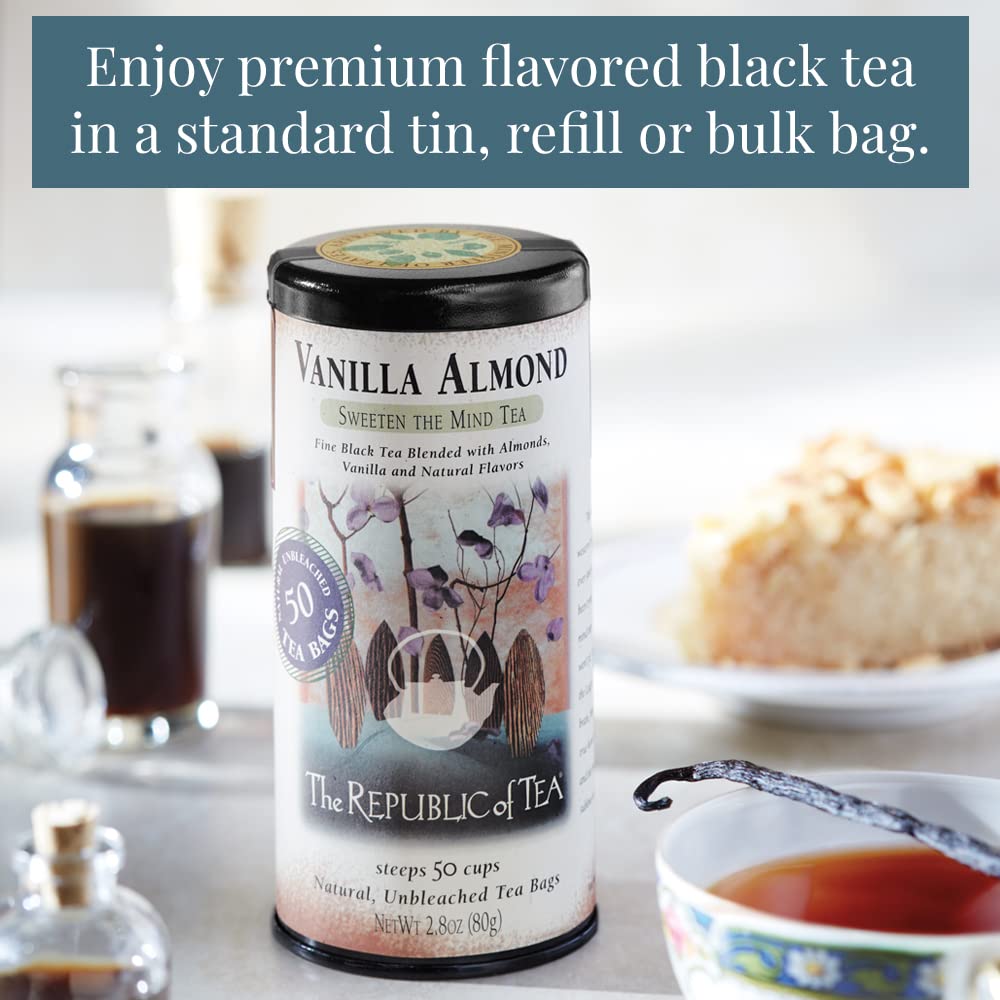The Republic Of Tea — Vanilla Almond Black Tea Bulk, 250 Bulk Tea Bags, Naturally Caffeinated