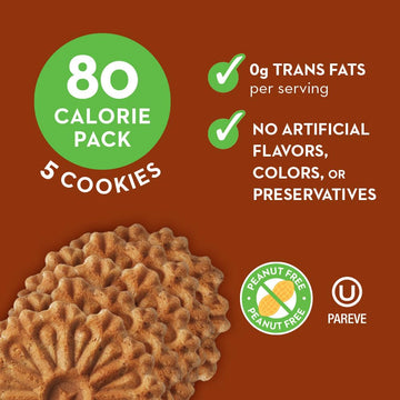 Reko Pizzelle Waffle Cookies - Cinnamon, Individually Wrapped Snack Packs, 5 Cookies per Pack, Box of 12, No Artificial Flavors or Preservatives