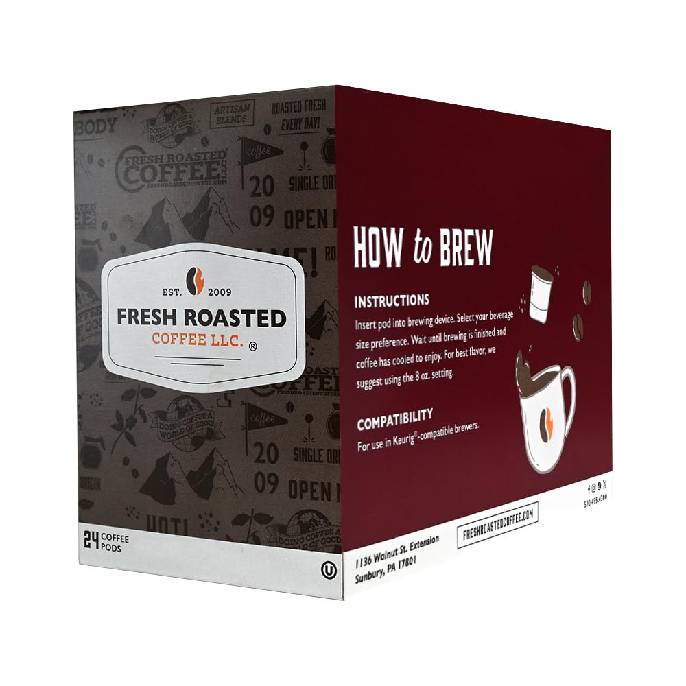 Fresh Roasted Coffee, Hazelnut, Flavored Coffee Pods, 72 Count