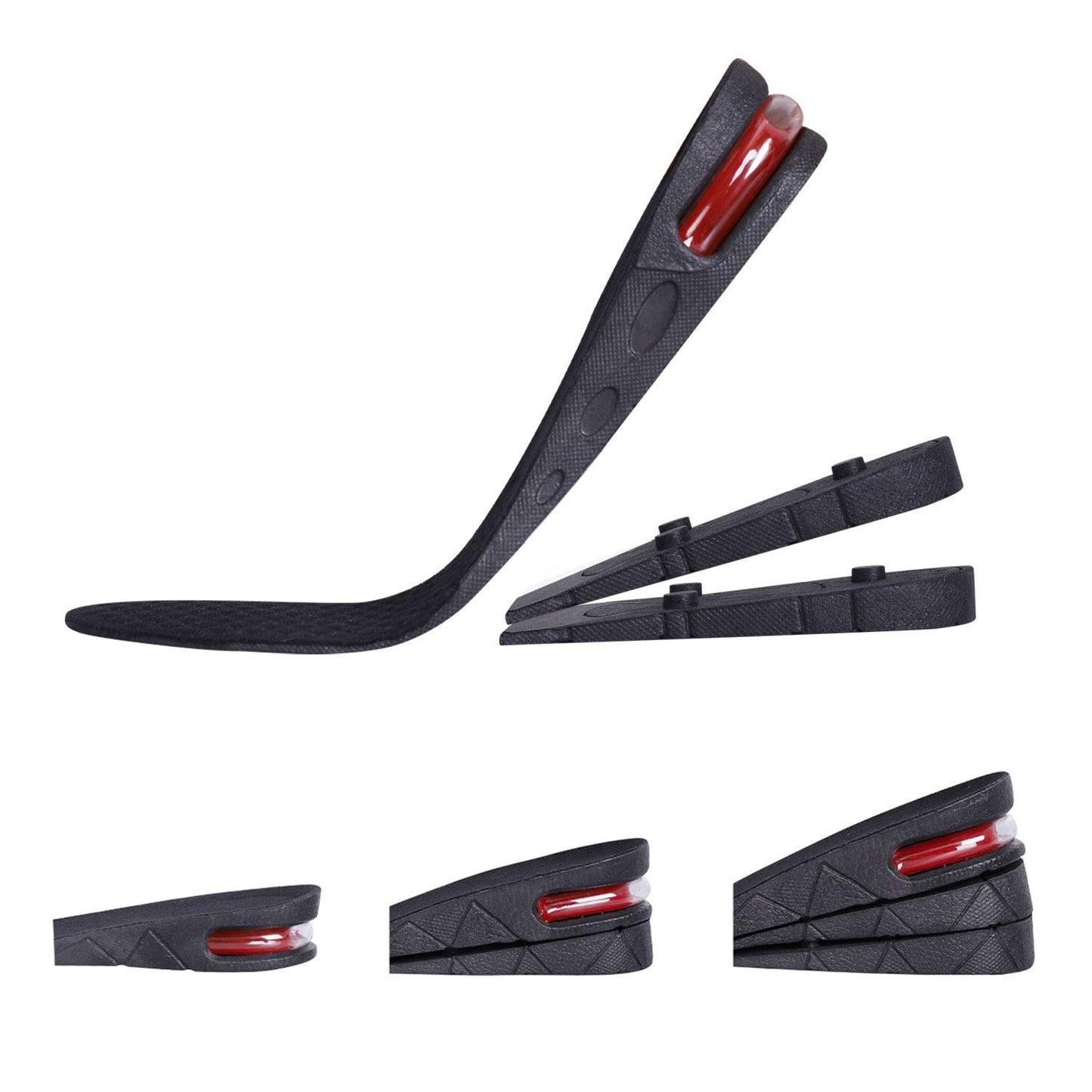 3-Layer Unisex Height High Increase Shoe Insoles For Men Women Shoe Pad Lift Kit Air Cushion Heel Inserts 3 Layer (2.75'' / 7Cm)