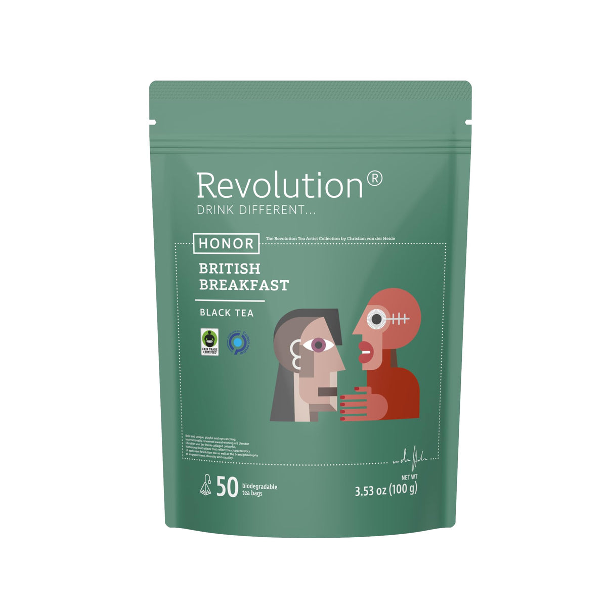 Revolution Tea English Breakfast Tea [The Original] - British Breakfast - Premium Full Leaf Tea - Biodegradable Infuser Tea Bags