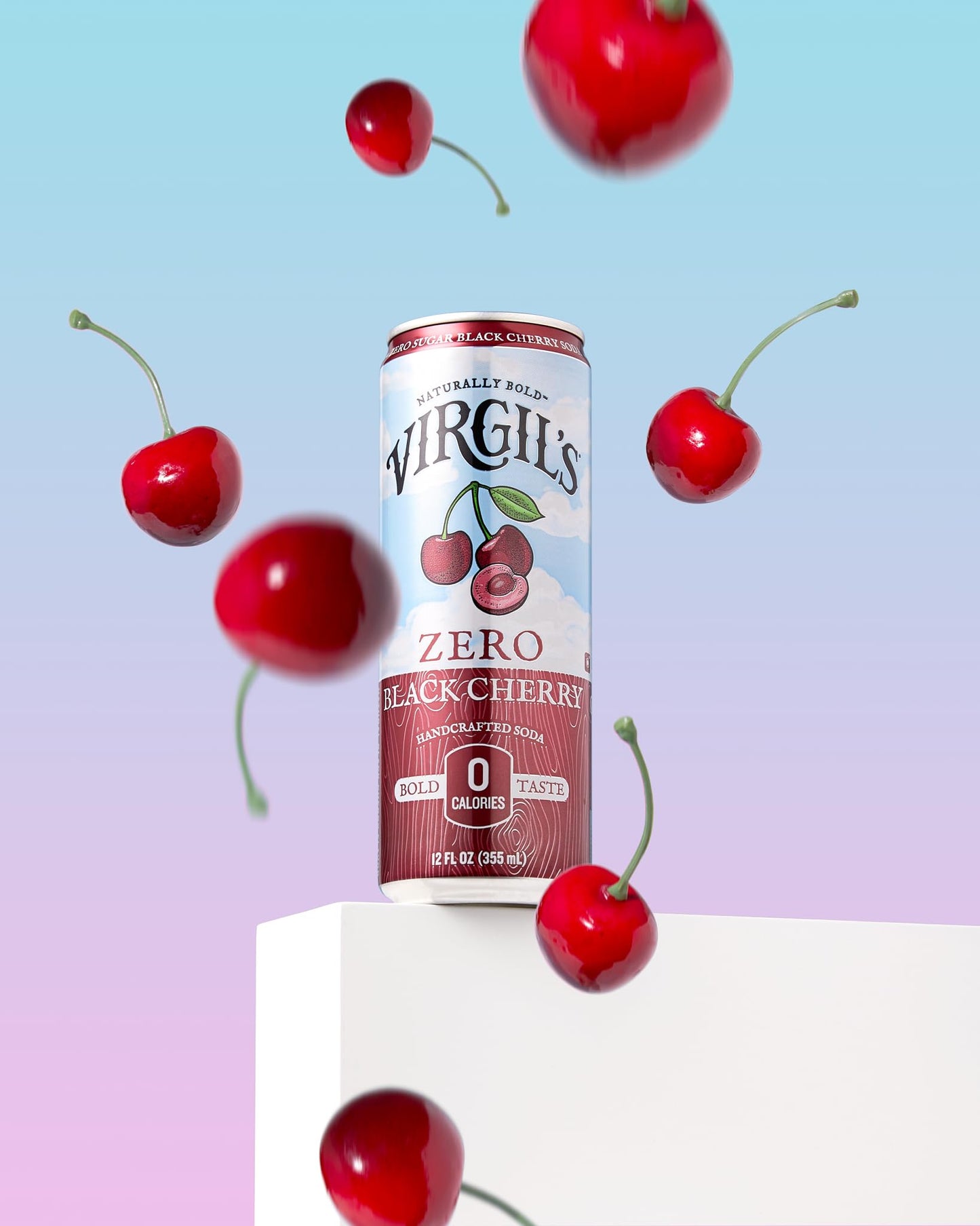 Virgil'S - Soda Zero Sugar Black Cherry Can - Case Of 6 - 4/12 Fluid Ounces