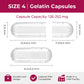 ATLEMISME Empty Gelatin compact pieces Size 4 - 100 Count Clear Gel Caps with 2 Filling Spoons