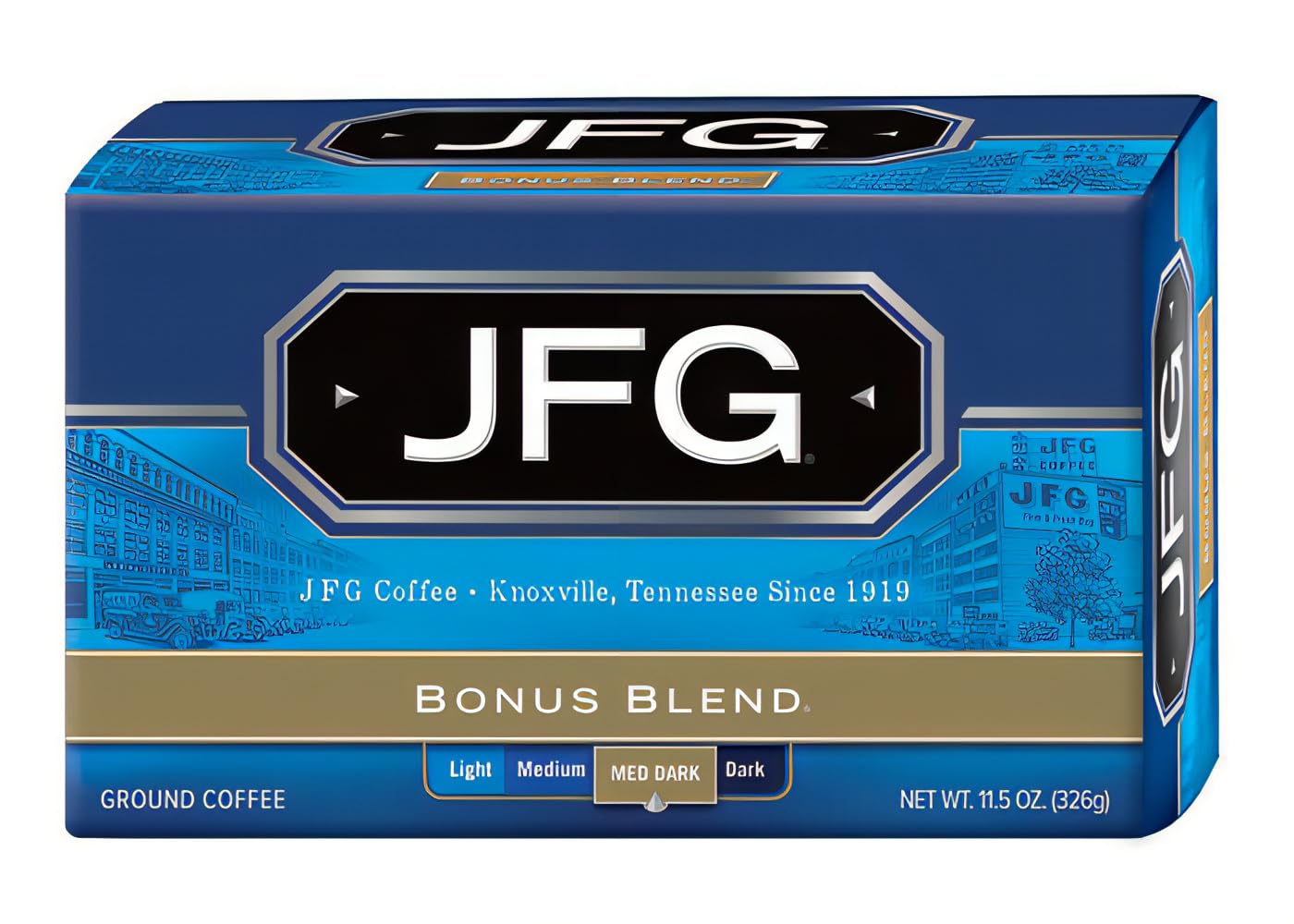 Jfg Bonus Blend Medium-Dark Roast Ground Coffee, 11.5Oz Bag (Pack Of 4)