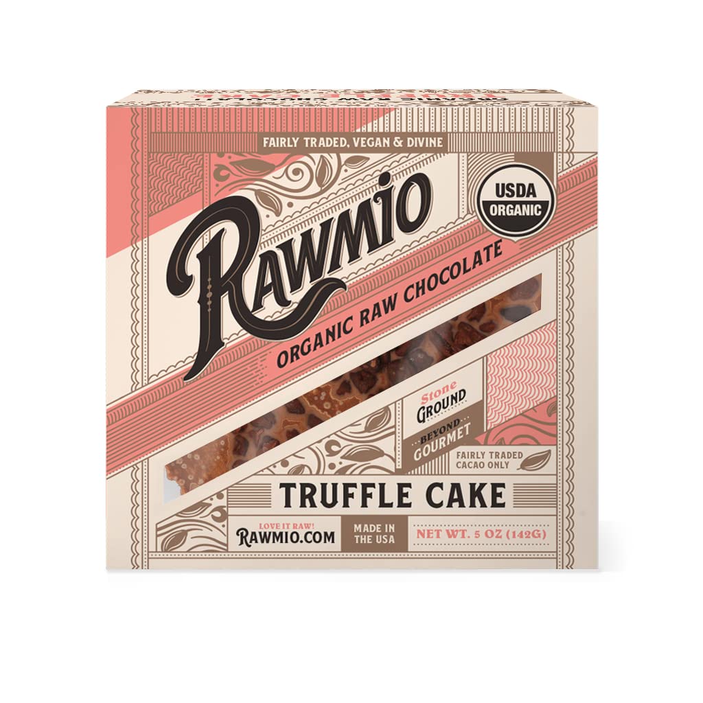 Rawmio Mini Chocolate Truffle Cake - 5 oz. Raw, Organic,Vegan, Gluten-Free - 1 Pack
