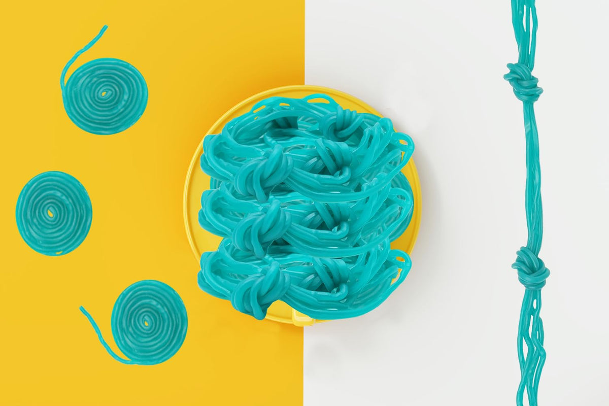 Blue Raspberry Licorice Laces, Licorice Rope Gummies Candy For Parties, Birthdays, Events, And More (1 Pound)