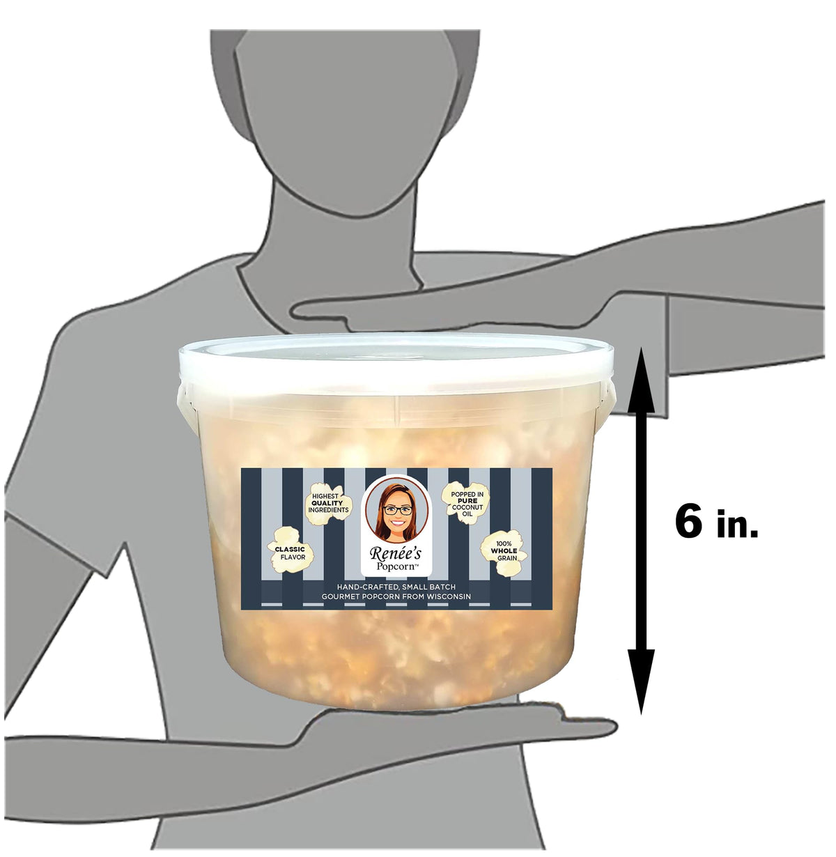 Ren  Es Wisconsin Mix Gourmet Popcorn - Mix Of 3 Flavors, Brown Sugar Caramel Crunch Corn, Wisconsin Cheddar Cheesy Corn, Sweet