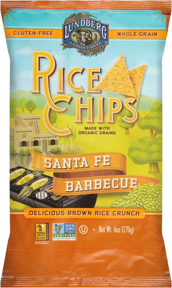 Lundberg Family Farms Rice Chips, Santa Fe Barbeque, 6 Ounce (Pack of 12)