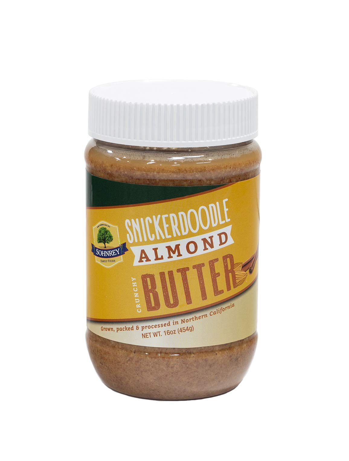 Sohnrey Family Foods Snickerdoodle Almond Butter Crunchy 16 oz Made with CA Almonds