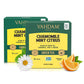 Vahdam, Chamomile Mint Citrus Green Tea Bags (30 Count) Low Caffeine, Non Gmo, Gluten Free | Sweet & Floral | Resealable Ziplock Pouch | Individually Wrapped Chamomile Tea Bags