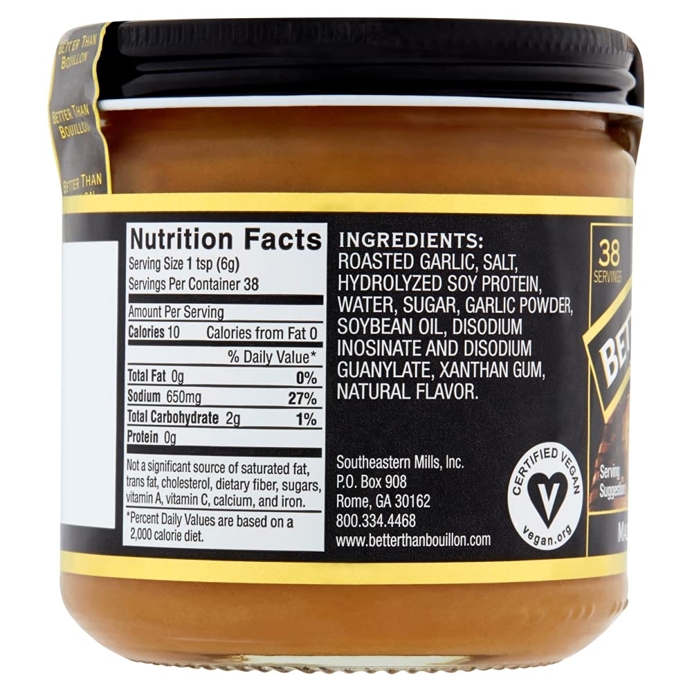 Better Than Bouillon Premium Roasted Garlic Base, 8 Ounce (Pack of 2), Model 1063610391