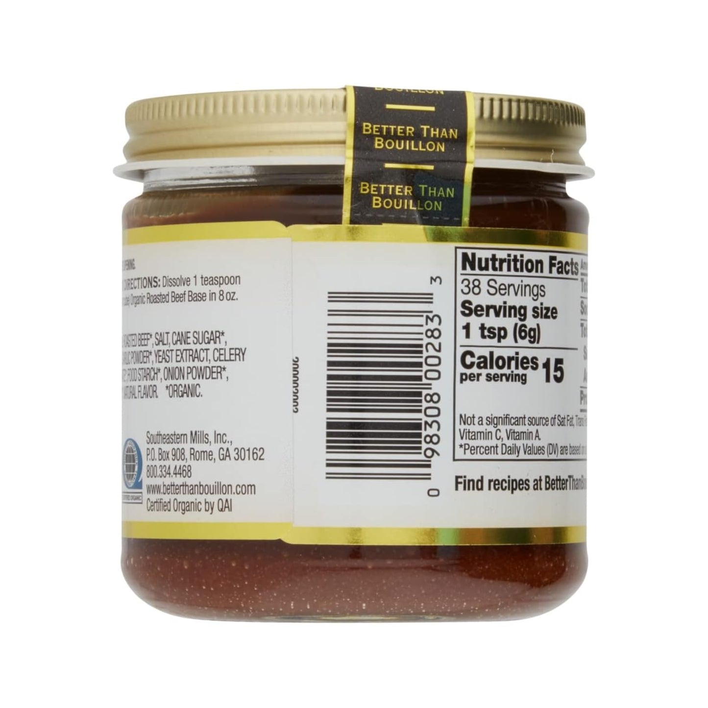 Better Than Bouillon Organic Roasted Beef Base, 8 Ounce, USDA Organic, Blendable Base for Added Flavor