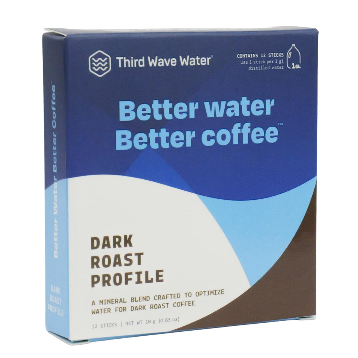 Third Wave Water Dark Roast Profile - 12-Pack Gallons for Bold Smooth Coffee