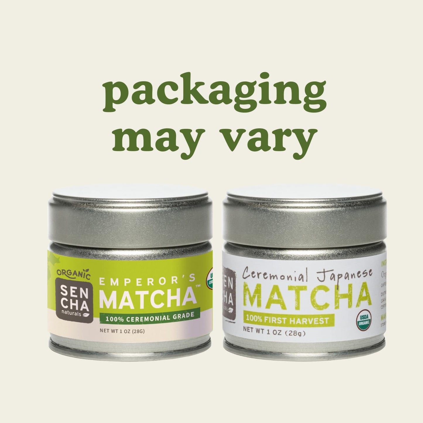 SEN CHA Naturals Organic Matcha Green Tea Powder, Ceremonial Grade, 1oz Tin - First Harvest