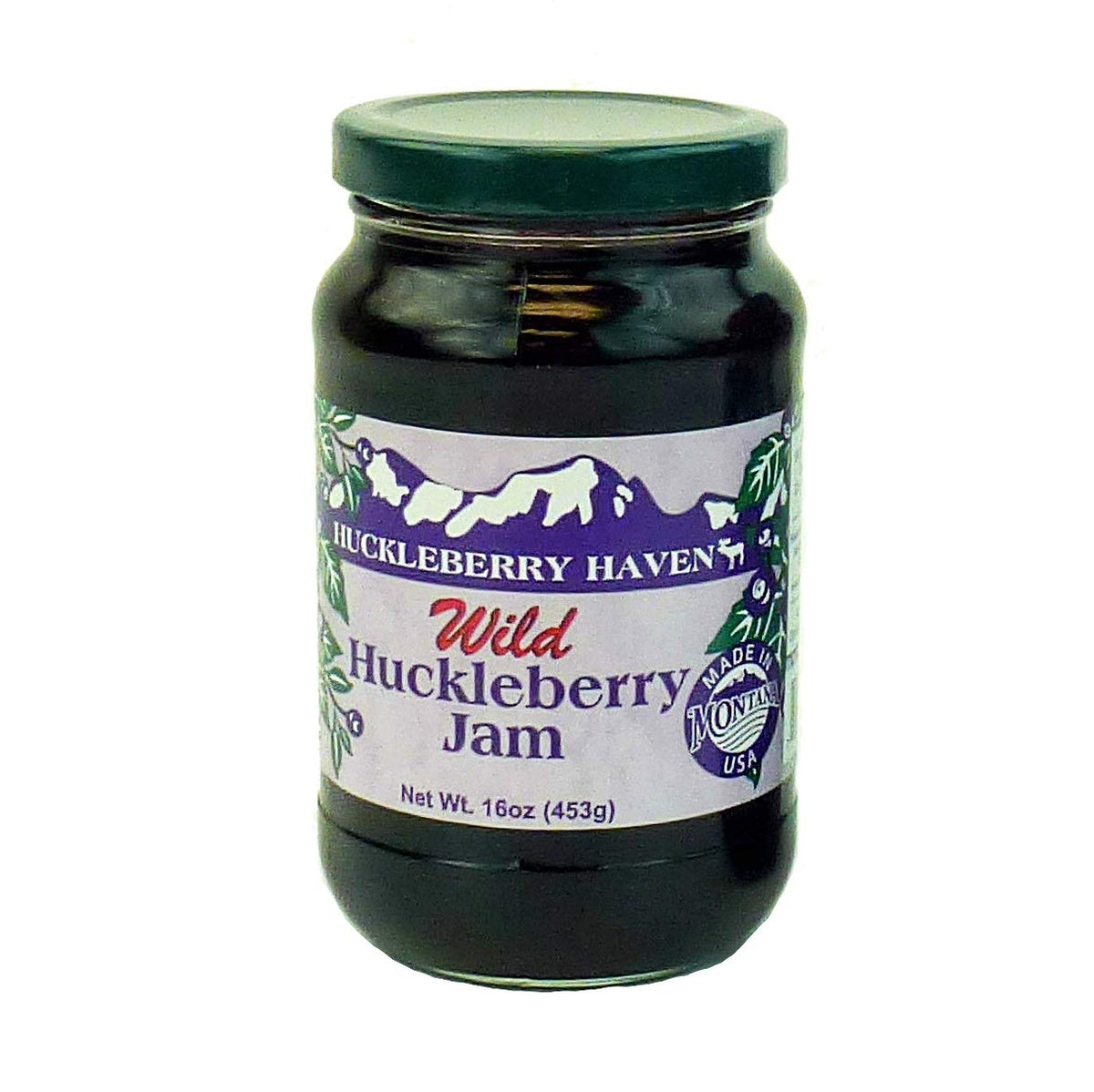 Wild Huckleberry Jam, 16 Ounces By Huckleberry Haven, Inc.