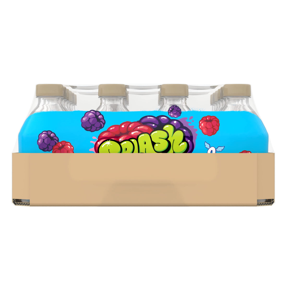 Splash Refresher Wild Berry Flavor Water Beverage, 8 Fl Oz Plastic Bottles (24 Count)