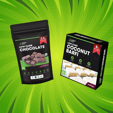 Green Sun Gift Hamper Coconut Barfi And Chocolate Combo (100 Gram Chocolate And 200 Gram Barfi)