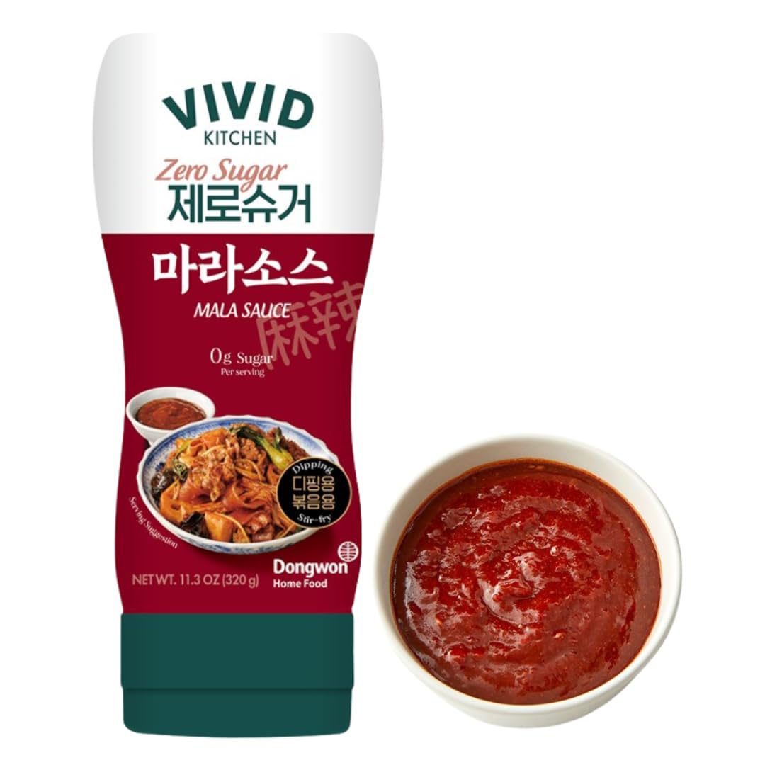 VIVID KITCHEN Mala Sauce | No Preservatives | Versatile  Easy-to-Squeeze (2 Pack) (Mala Sauce (Low Calorie & Zero Sugar))