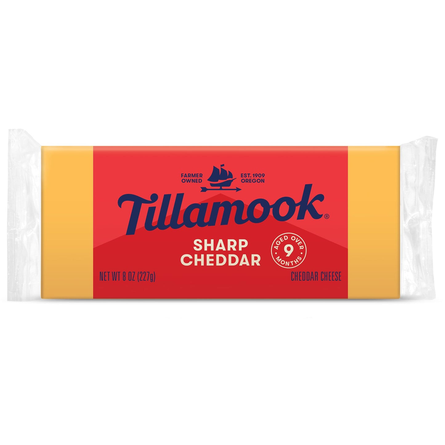 Tillamook Sharp Cheddar Cheese, 8 oz (Packaging May Vary)