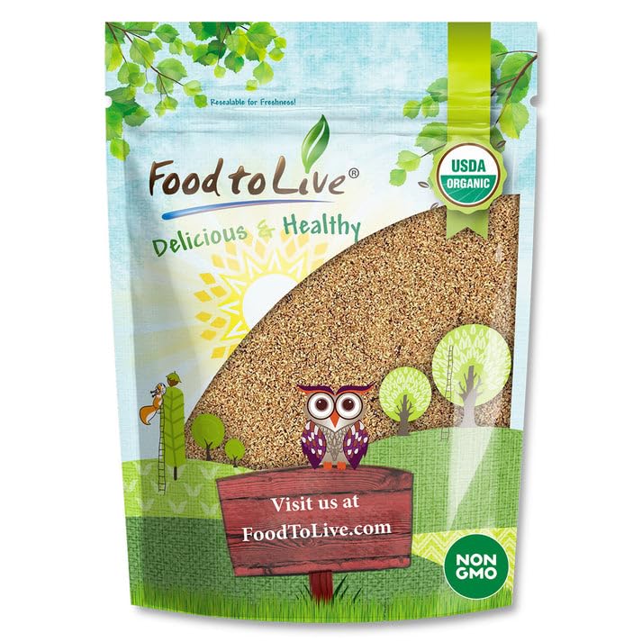 Food to Live Organic Ground White Chia Seeds, 3 Pounds - Raw Natural Milled Seeds. Non-GMO, Kosher, Vegan, Bulk