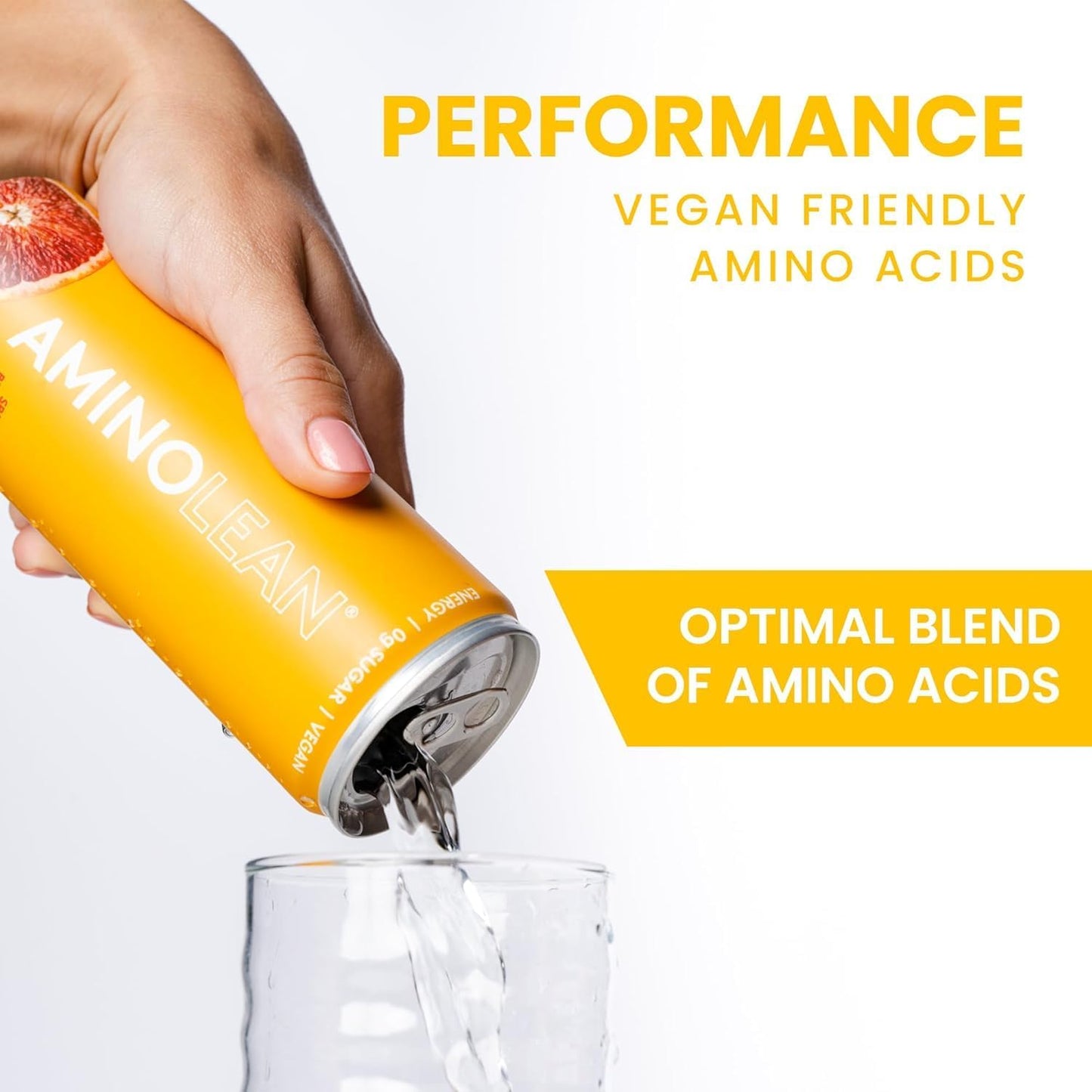 AminoLean Energy Drink - Sugar Free Amino Energy with Natural Caffeine & Vegan Amino Acids for No Jitters  Tingles  or Crash  Summer Variety  12 Pack