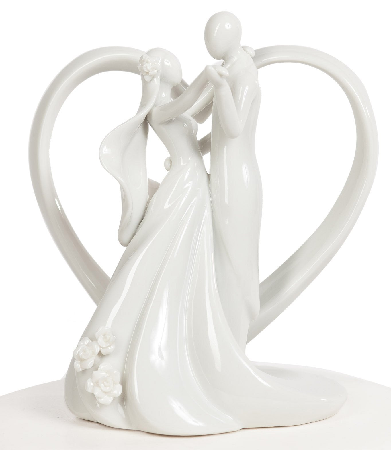 Wedding Collectibles Stylized Dancing Heart Wedding Cake Topper
