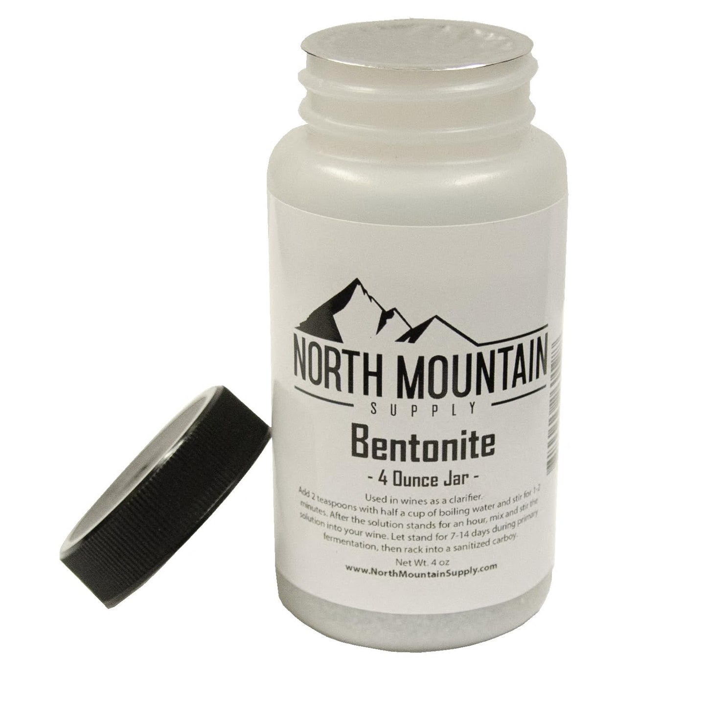 North Mountain Supply BT-4oz Food Grade Bentonite Clay, 4 Ounces, Gray, Clay Material