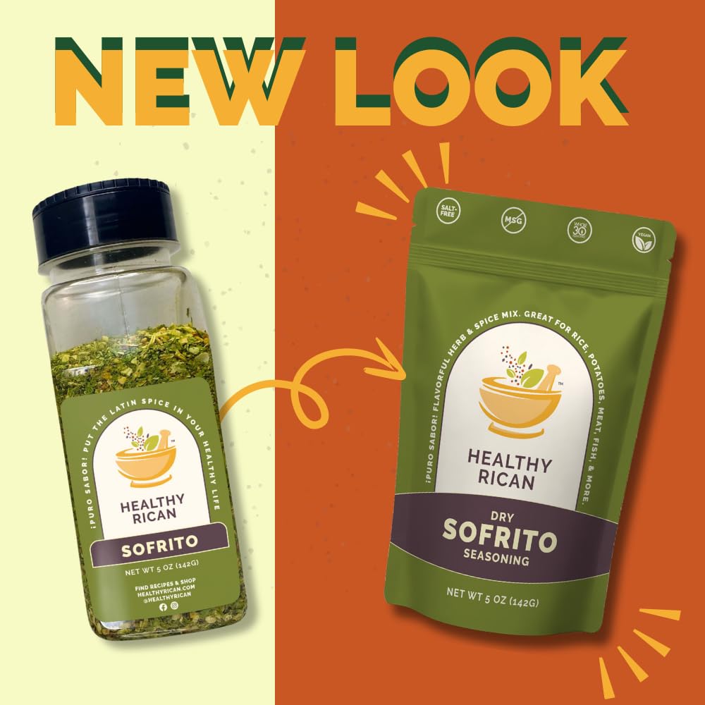 Healthy Rican Sofrito Spice Herb Seasoning Mix - Non-GMO, Gluten-Free, Low Sodium - 5 Ounce