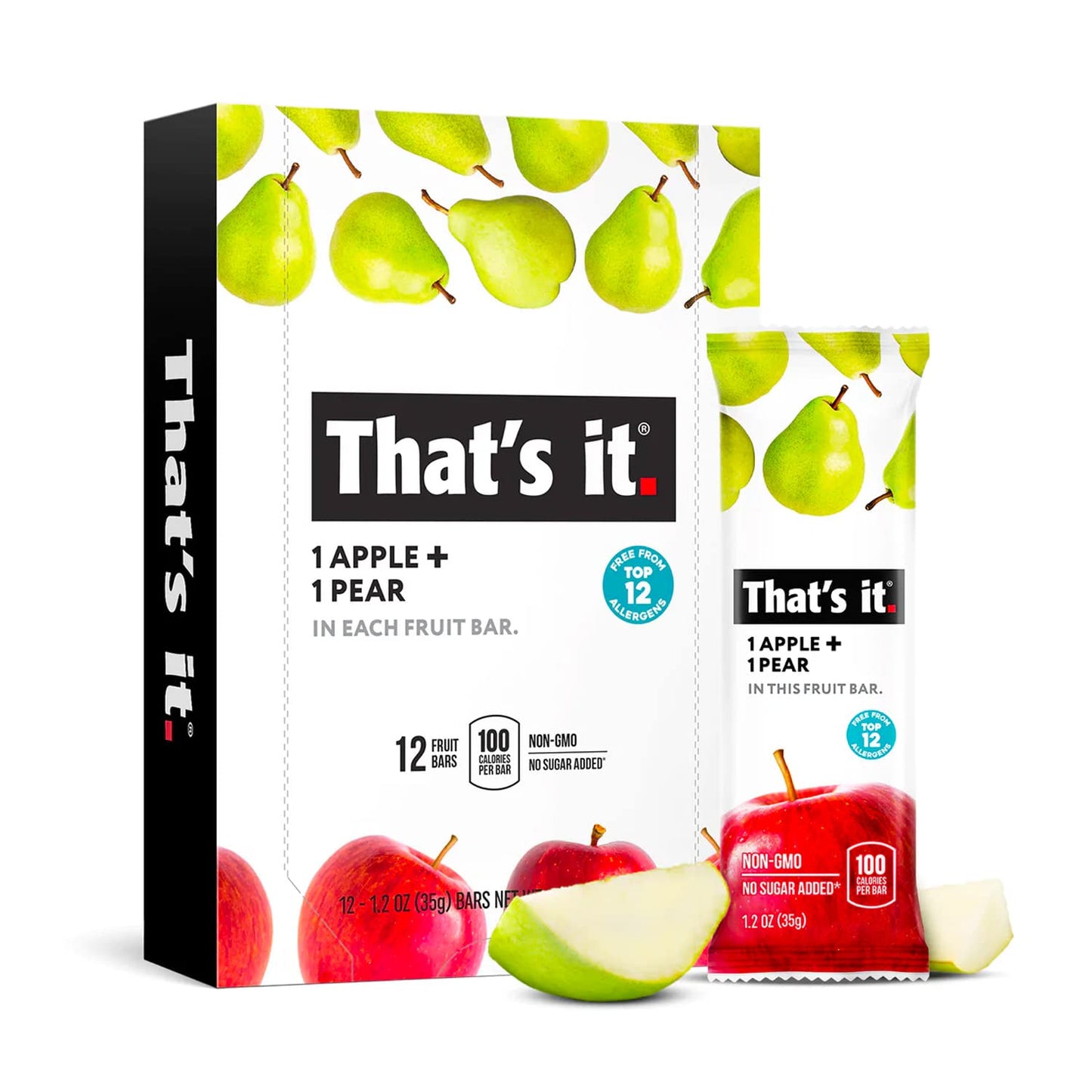 Thats it. (36 Count) Variety Pack | Apricot, Pear, and Pineapple Flavors | 100% Natural Real Fruit Bars Plant-based, Vegan, Glu